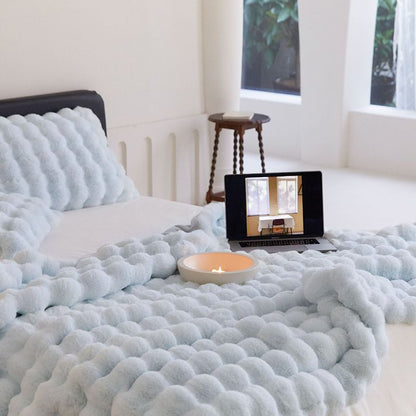 Double-sided Imitation rabbit wool blanket
