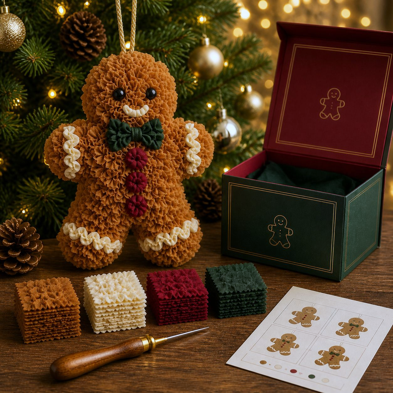 🔥49% Off Last Day - BUY 3 GET 1 FREE🔥 3D Fabric Poke Christmas Ornament Kit.