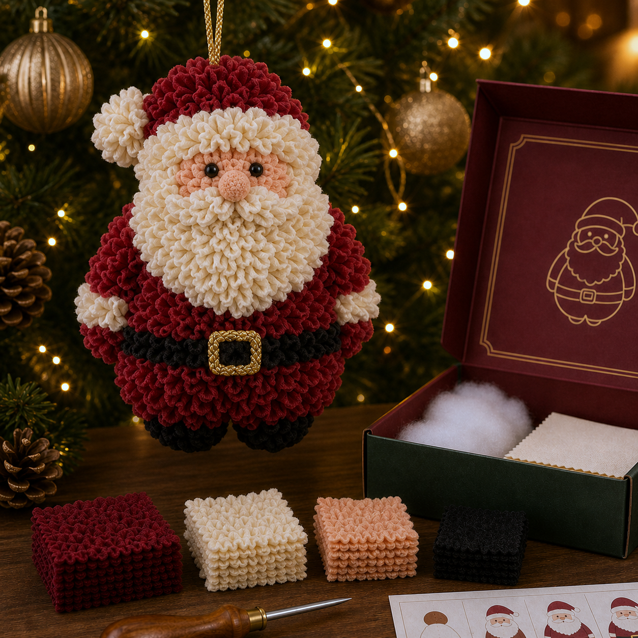 🔥49% Off Last Day - BUY 3 GET 1 FREE🔥 3D Fabric Poke Christmas Ornament Kit.