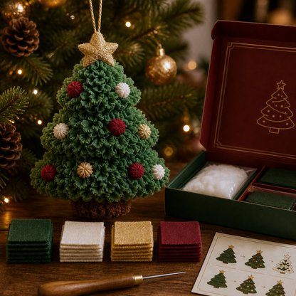 🔥49% Off Last Day - BUY 3 GET 1 FREE🔥 3D Fabric Poke Christmas Ornament Kit.