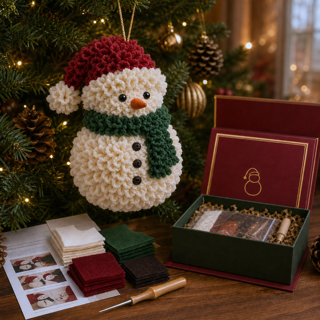 🔥49% Off Last Day - BUY 3 GET 1 FREE🔥 3D Fabric Poke Christmas Ornament Kit.