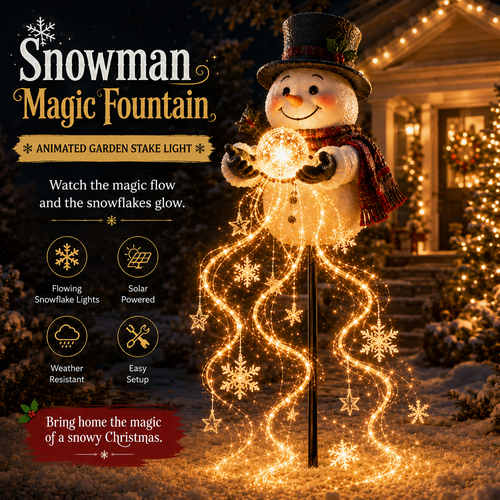 🎄49% OFF🎄 Snowman Magic -Flowing Snowflake LED Christmas Garden Light.❄️