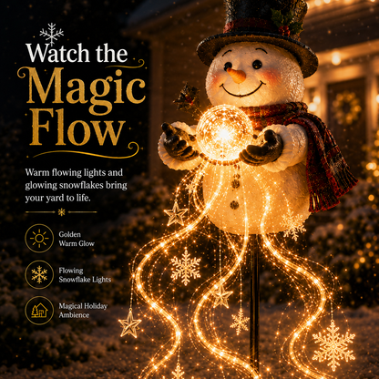 🎄49% OFF🎄 Snowman Magic -Flowing Snowflake LED Christmas Garden Light.❄️
