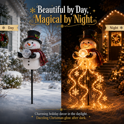🎄49% OFF🎄 Snowman Magic -Flowing Snowflake LED Christmas Garden Light.❄️