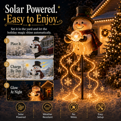 🎄49% OFF🎄 Snowman Magic -Flowing Snowflake LED Christmas Garden Light.❄️