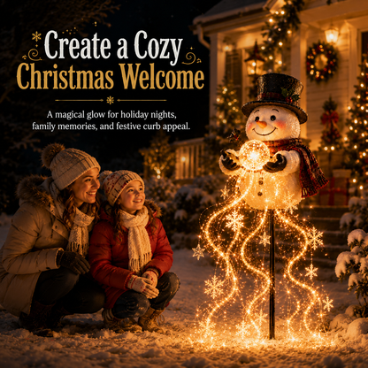 🎄49% OFF🎄 Snowman Magic -Flowing Snowflake LED Christmas Garden Light.❄️