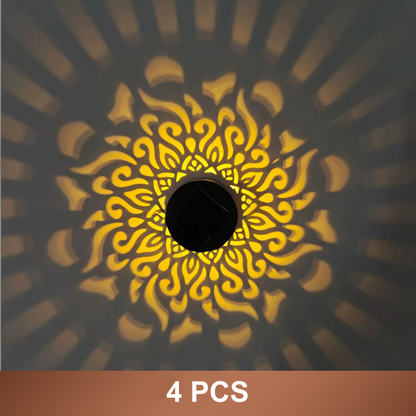 🌀💥Limited Sale Buy 1 Get 1 Free🌞💡Solar Mandala Wall Light Outdoor Garden Fence Projector Lamp Patio Ambient Decor